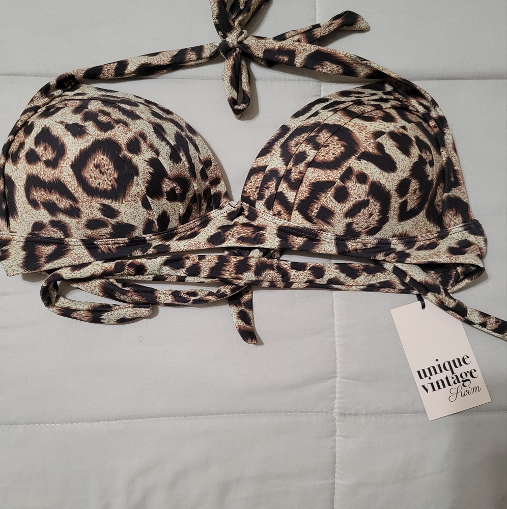 Unique Vintage size large bathing suit top